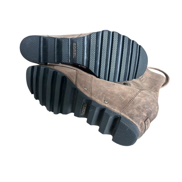 Sorel NL2305 Joan of Arctic Womens Wedge Heel Waterproof Lace Up Boots Size 9.5 - Picture 4 of 5